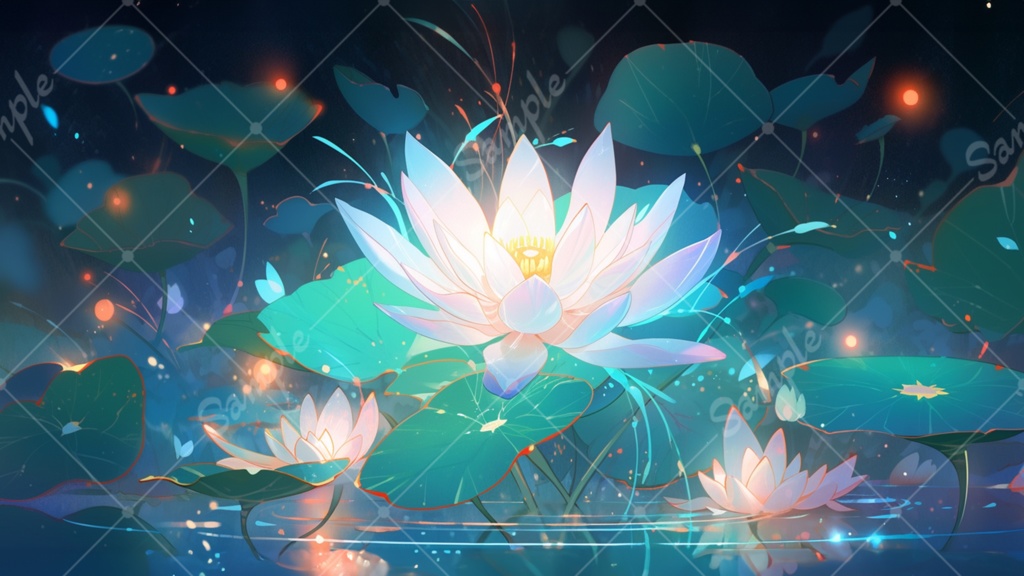 水連のイラスト背景素材 5枚セット