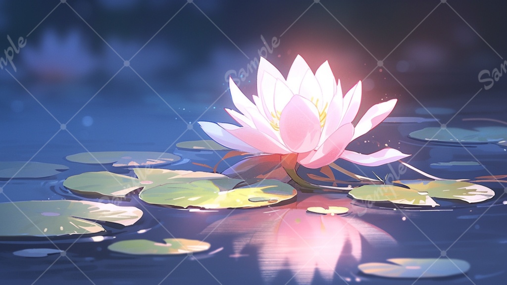 水連のイラスト背景素材 5枚セット