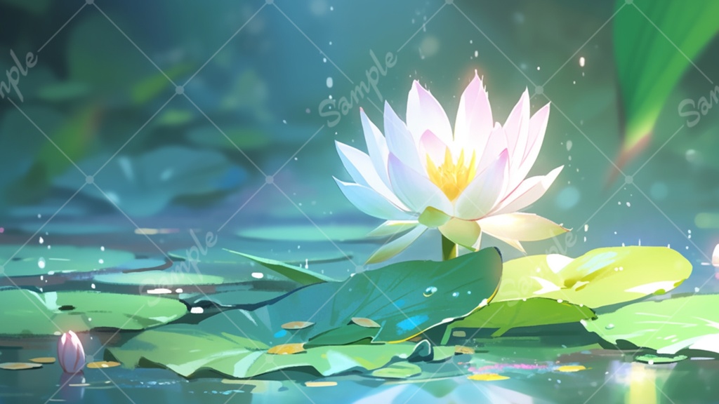 水連のイラスト背景素材 5枚セット