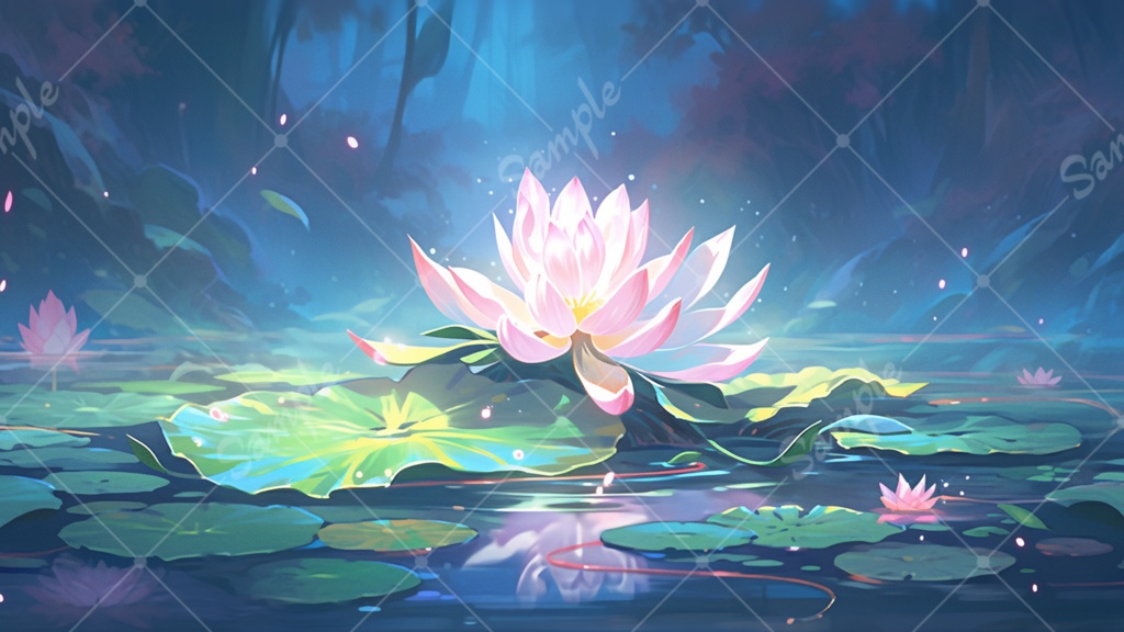 水連のイラスト背景素材 5枚セット