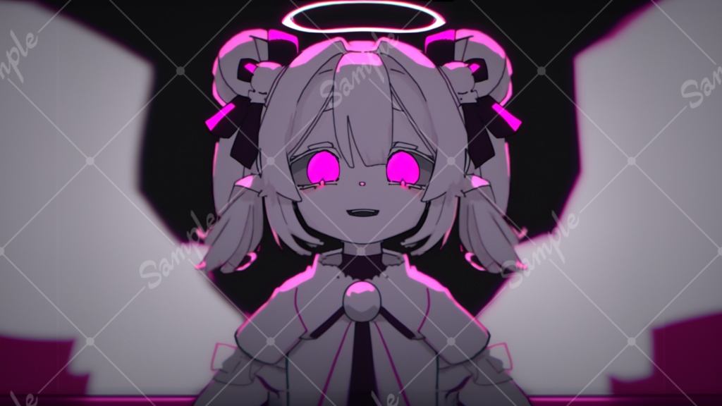 病みかわな女の子のイラスト背景素材 5枚セット