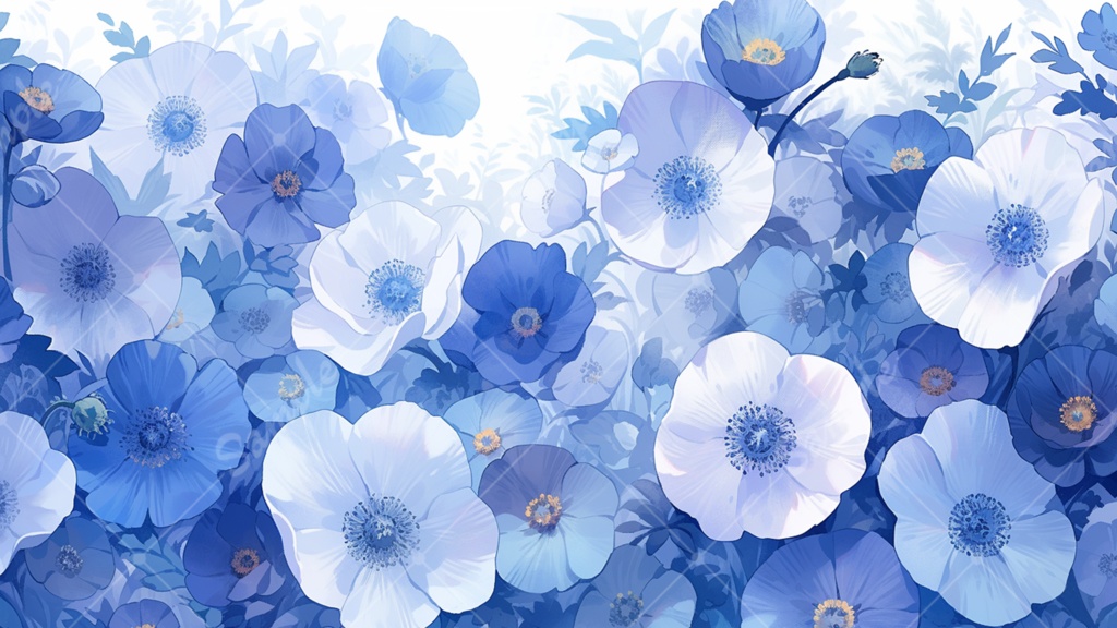 メコノプシスのイラスト背景素材 5枚セット