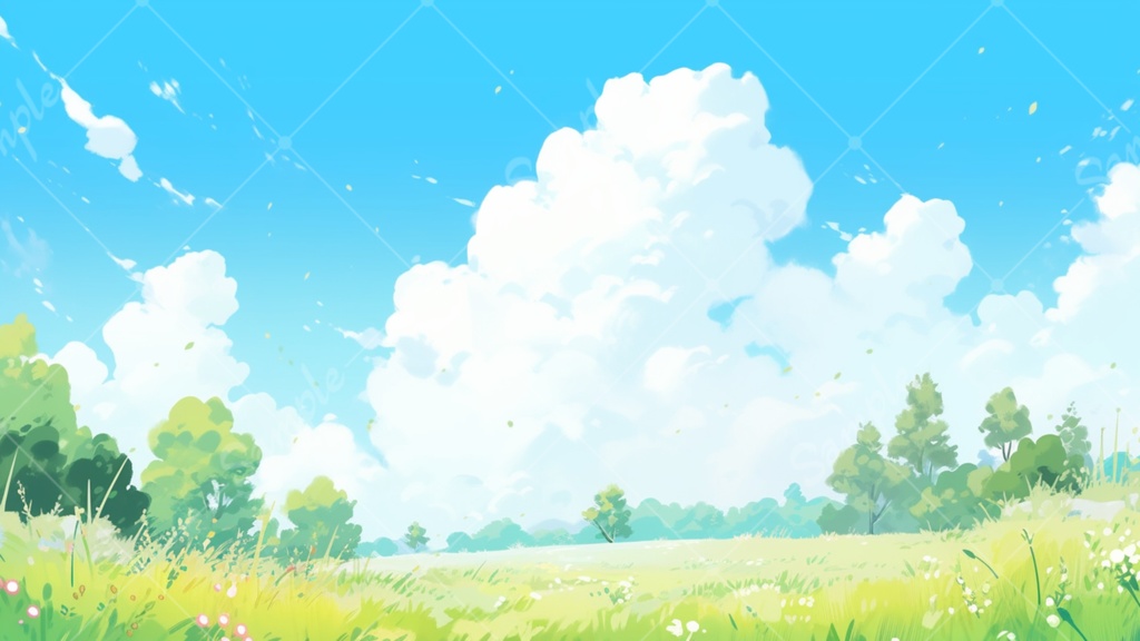 爽やかなイラスト背景素材 5枚セット