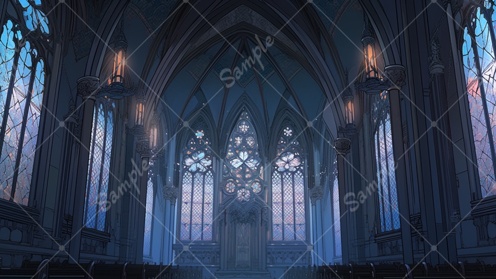 ゴシックなイラスト背景素材 5枚セット