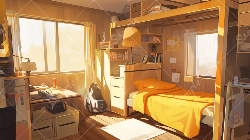 男の子の部屋 イラスト背景素材 5枚セット