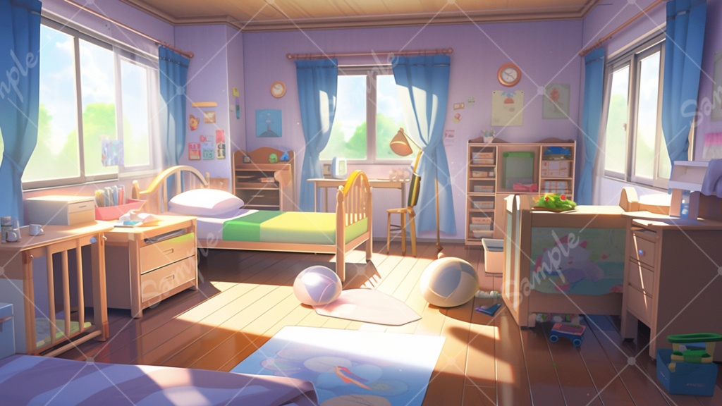 子ども部屋の背景素材 5枚セット