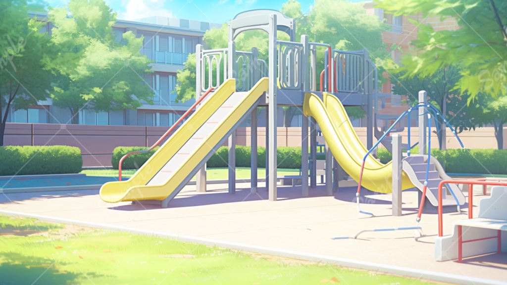 公園のイラスト背景素材 5枚セット