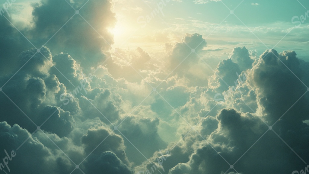 幻想的な空と雲のイラスト背景素材 5枚セット