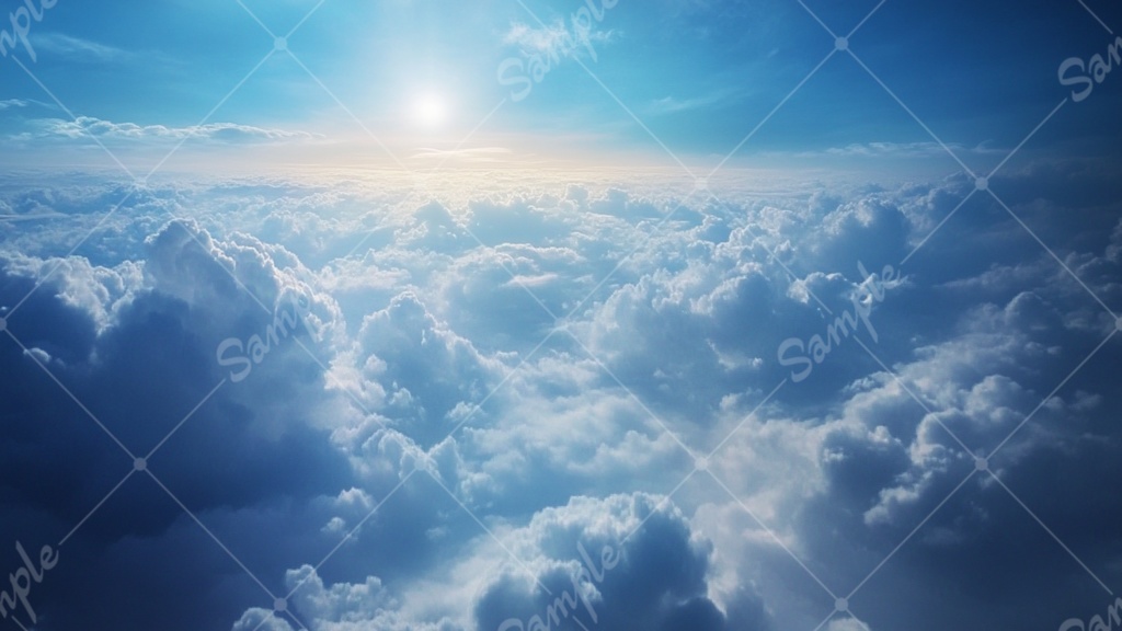 幻想的な空と雲のイラスト背景素材 5枚セット