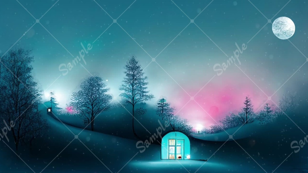 【動く背景素材14】ミステリアスな森の一夜