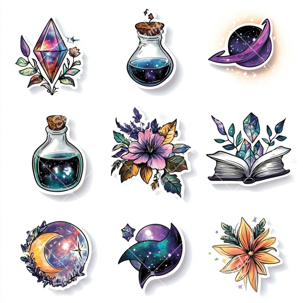 シールみたいな魔法のポーション素材セット