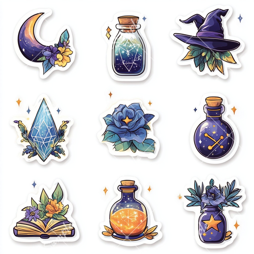 シールみたいな魔法のポーション素材セット