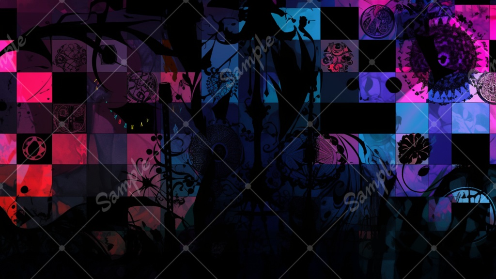 カラフルでダークなイラスト背景素材 8枚セット
