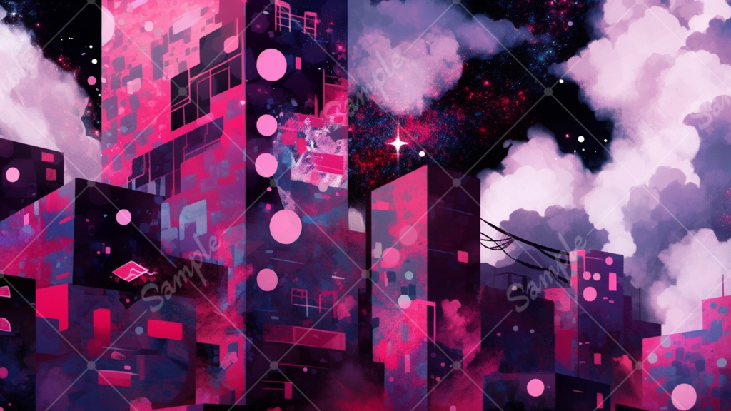 カラフルでダークなイラスト背景素材 8枚セット