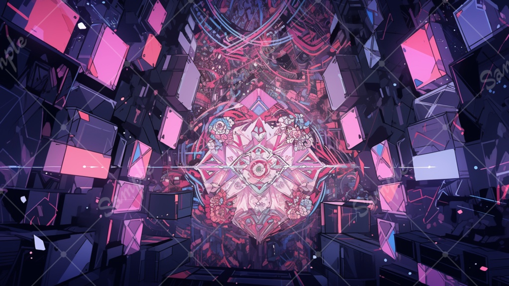 カラフルでダークなイラスト背景素材 8枚セット