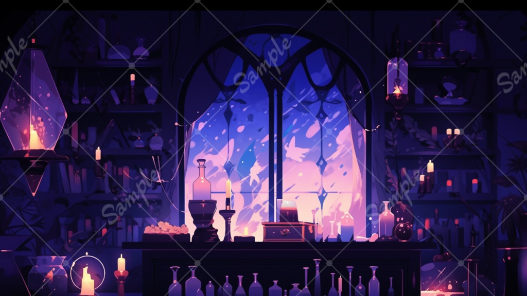 ダークファンタジーなイラスト背景素材 10枚セット