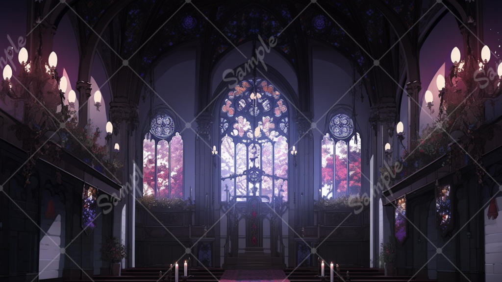 ダークファンタジーなイラスト背景素材 10枚セット