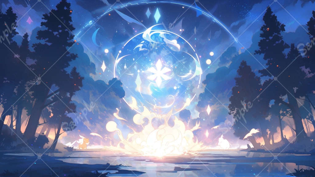 魔法をイメージしたイラスト背景素材 10枚セット