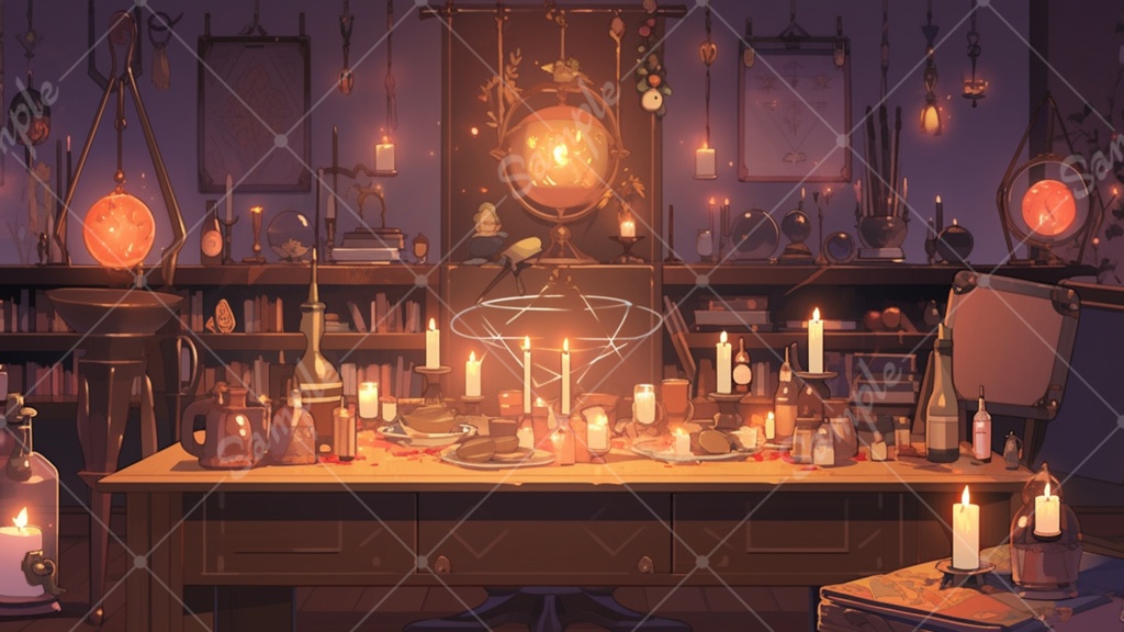 魔法をイメージしたイラスト背景素材 10枚セット