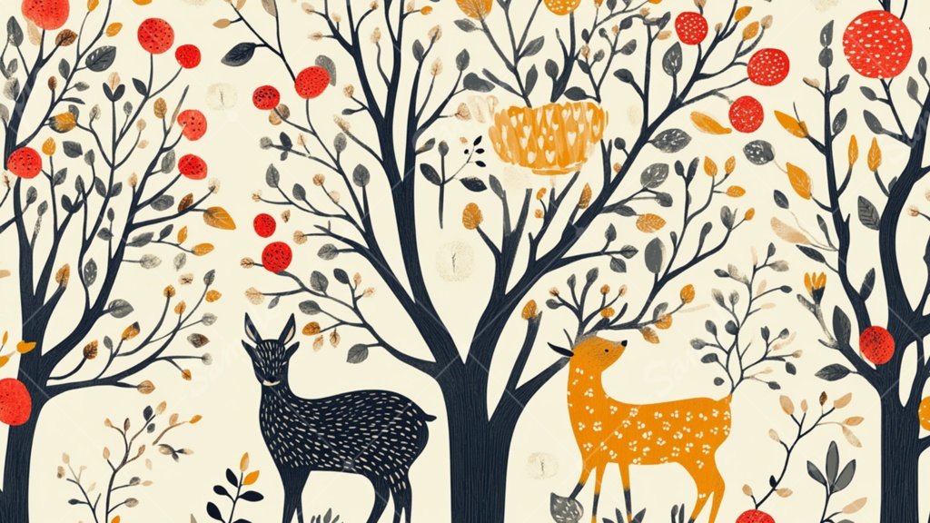 北欧風のイラスト背景素材 10枚セット