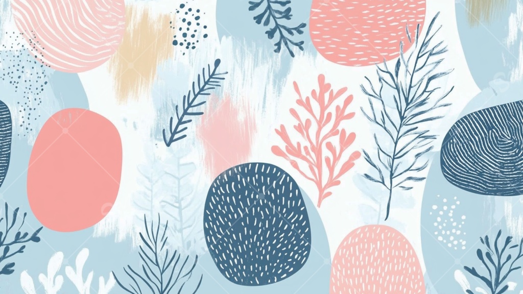 パステルカラーな北欧風のイラスト背景素材 10枚セット