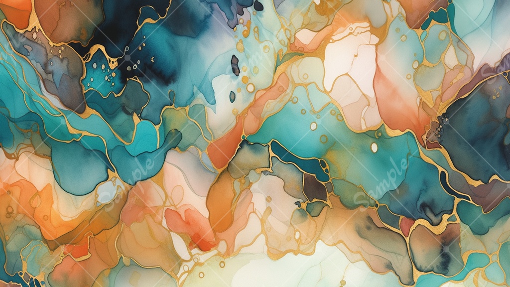 アルコールインクの背景素材 8枚セット