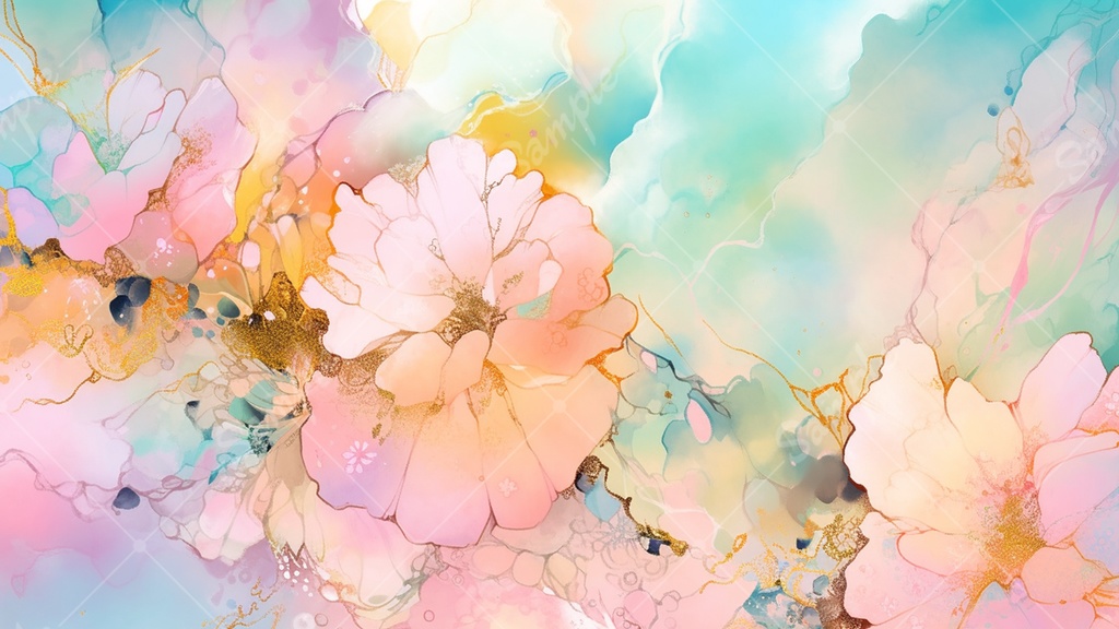 アルコールインクの背景素材 8枚セット