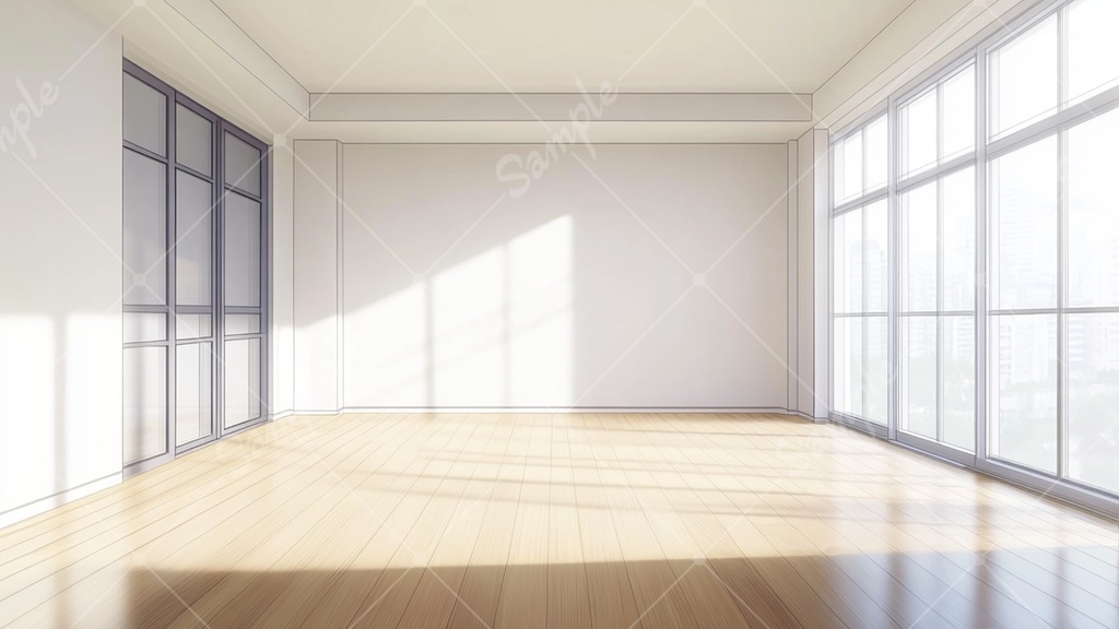 何もない白い部屋の背景素材 10枚セット