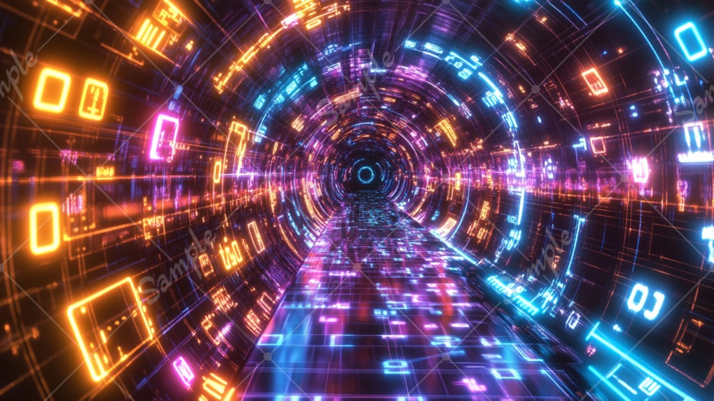 【無料あり】ネオン数字の配列 背景素材 19枚セット