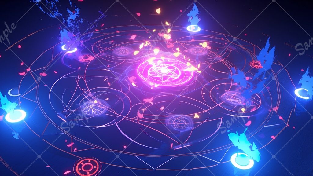 【無料あり】魔法陣の背景素材 12枚セット