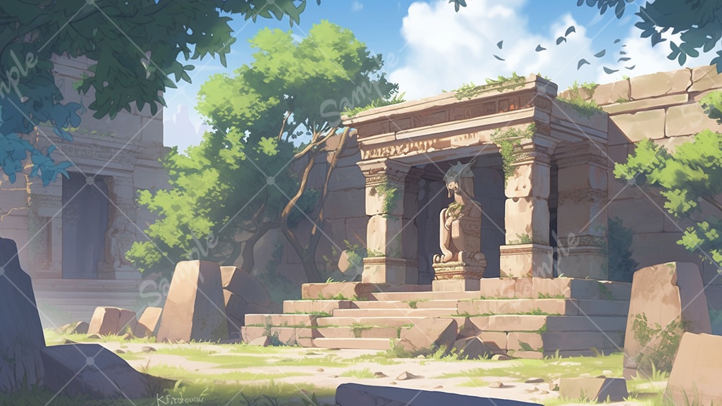 【無料あり】古代遺跡の背景素材 12枚セット