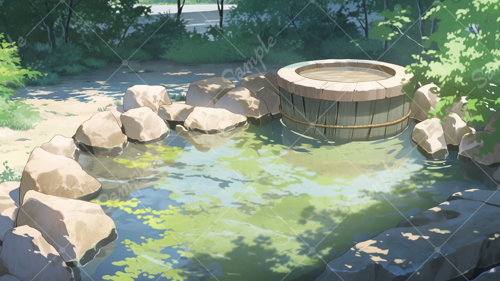 温泉の背景素材 7枚セット