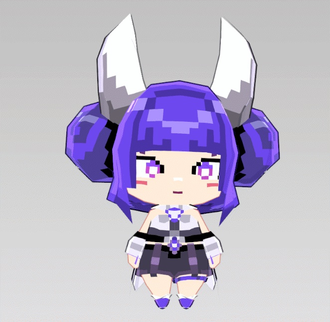 【VRM / VRChat】【Pia】【3D_Pixel_001】