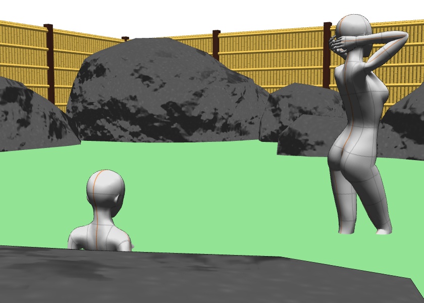 【3Dモデル】温泉/fbx/glb/blend