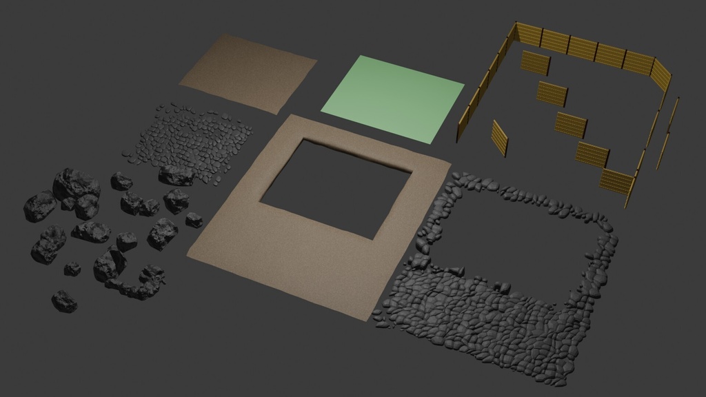 【3Dモデル】温泉/fbx/glb/blend