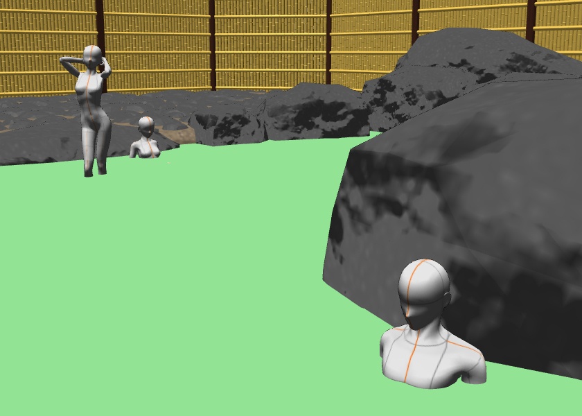 【3Dモデル】温泉/fbx/glb/blend