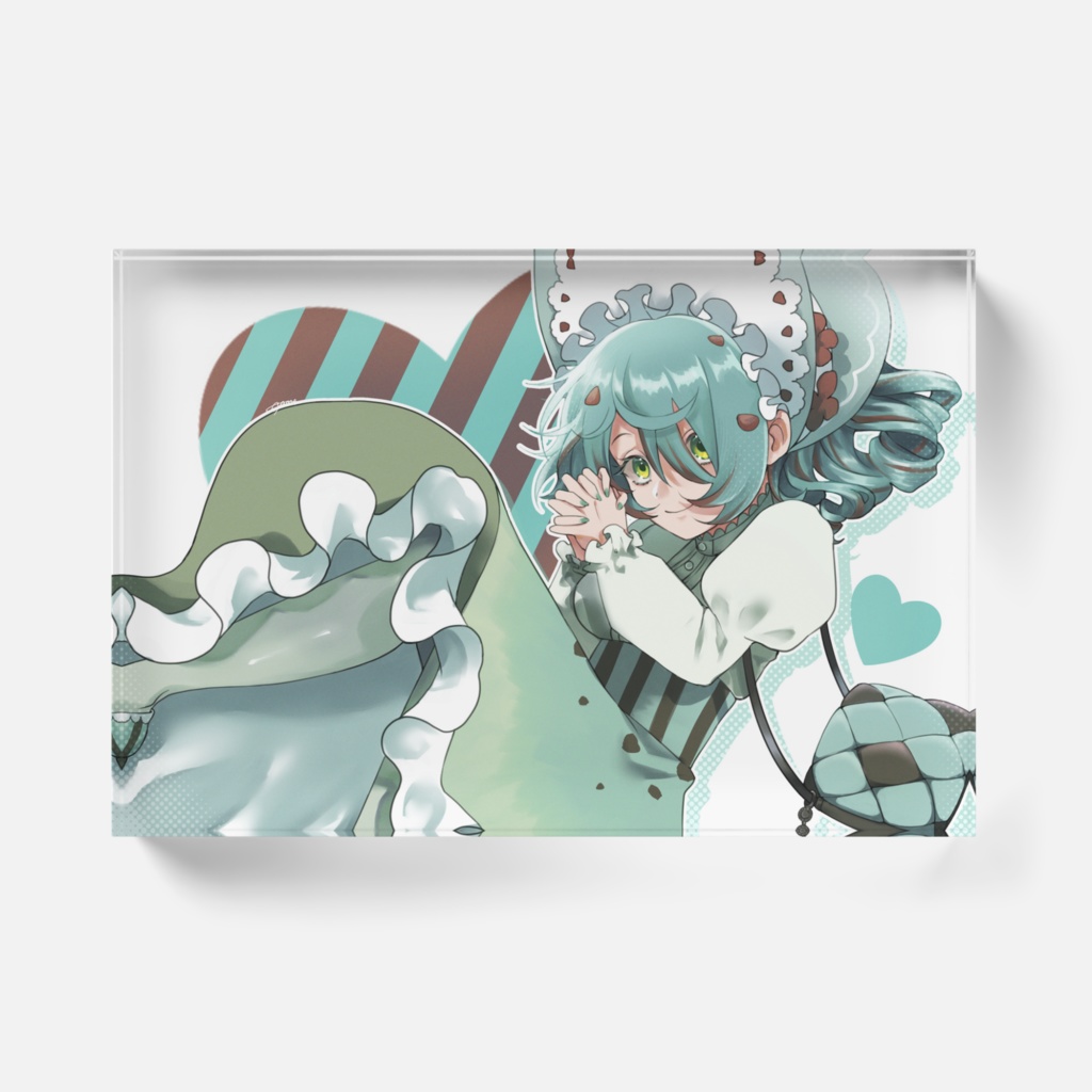 チョコミントクッキーちゃんのアクリルブロック