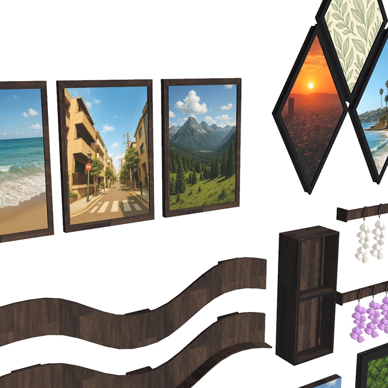 WallDecorationV2 壁掛け18点セット 3Dモデル