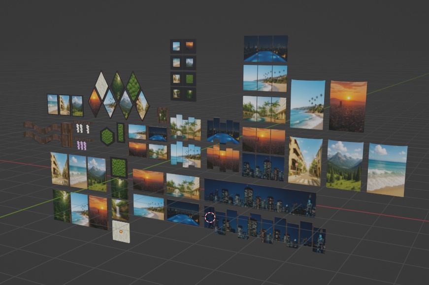 WallDecorationV2 壁掛け18点セット 3Dモデル