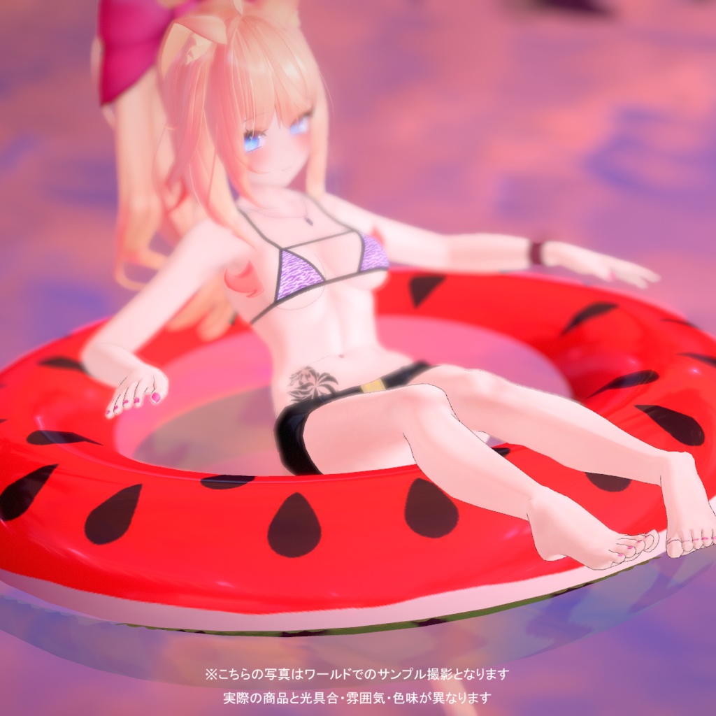 FloatSet 浮き輪いろいろビーチ20点セット 3Dモデル