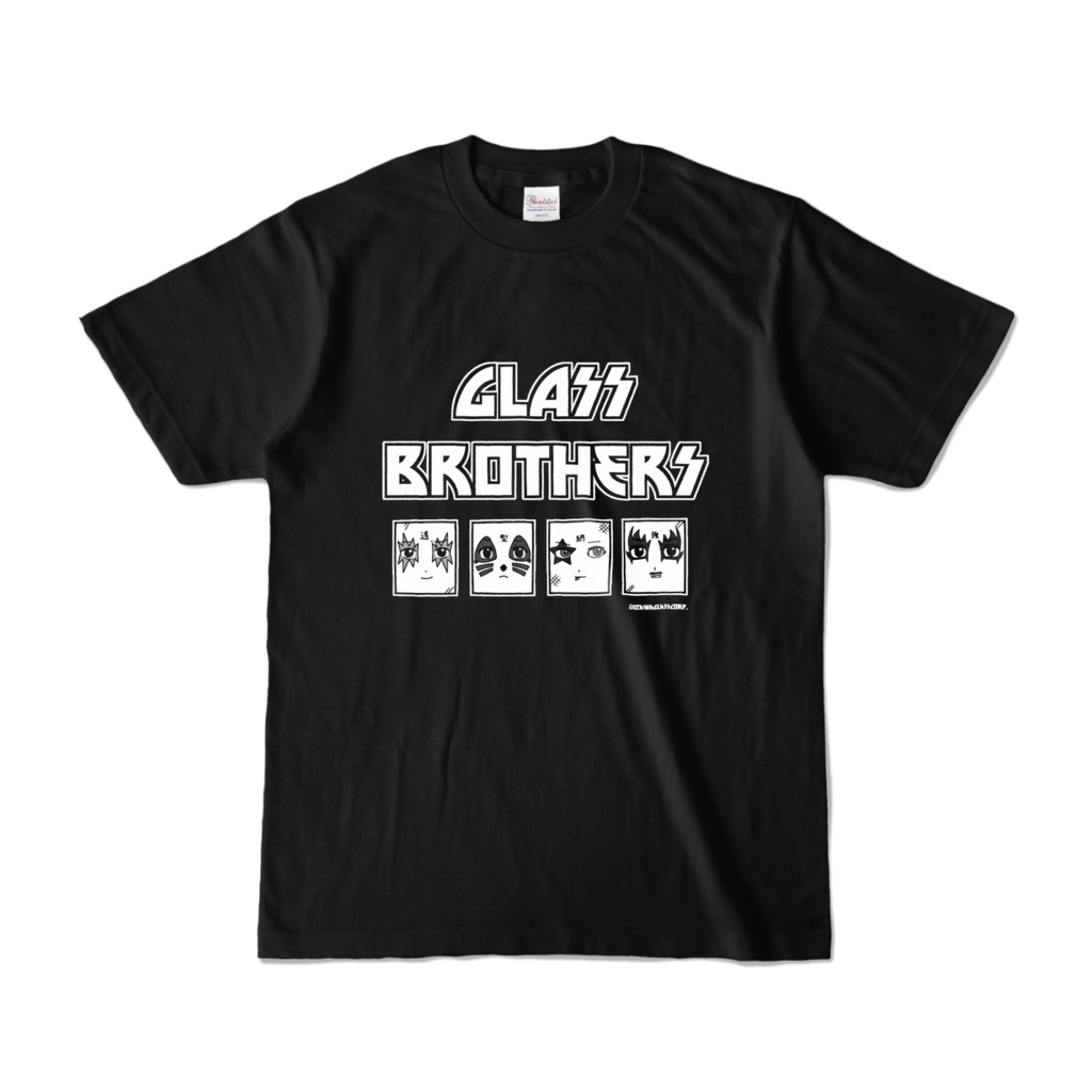Tシャツ🖤GLASS BROTHERS バンドTシャツ風 (ブラック)