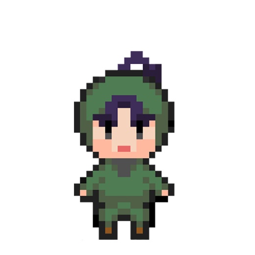 潮江文次郎 ドット絵ミニアクリルスタンドキーホルダー