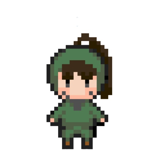 中在家長次　ドット絵ミニアクリルスタンドキーホルダー
