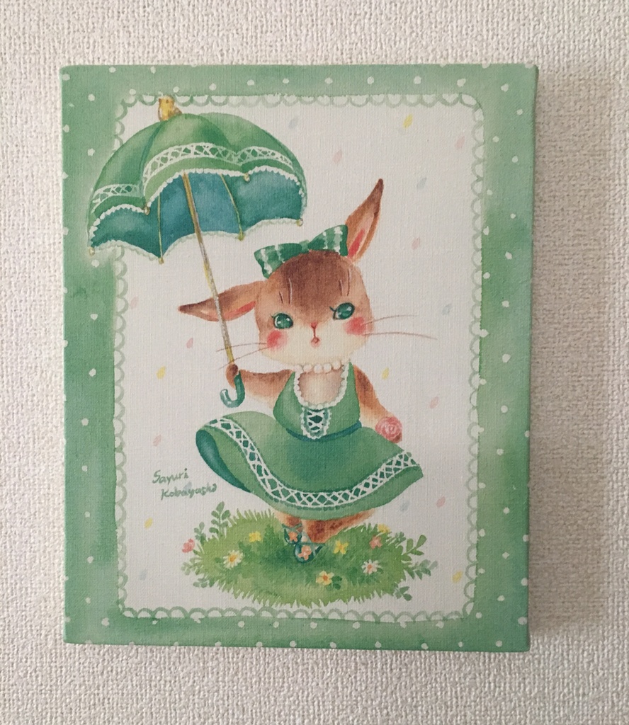 キャンバスアート「カラフル雨」