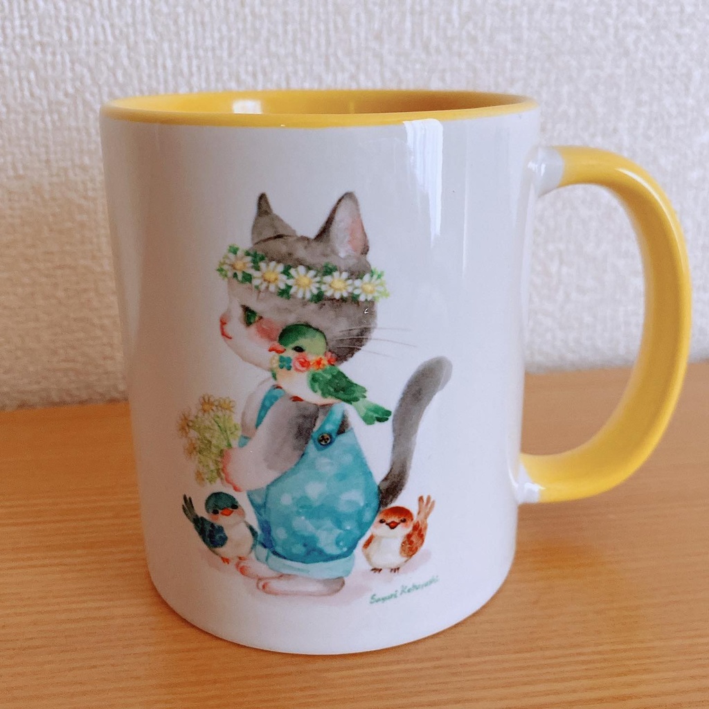 マグカップ・猫（イエロー）
