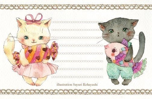 ミニメモレター　ねこ