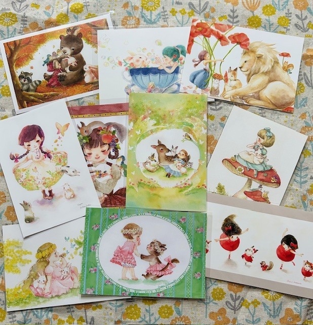 ＜SALE＞在庫少の旧作品ポスカセットー少女と動物シリーズ１０枚