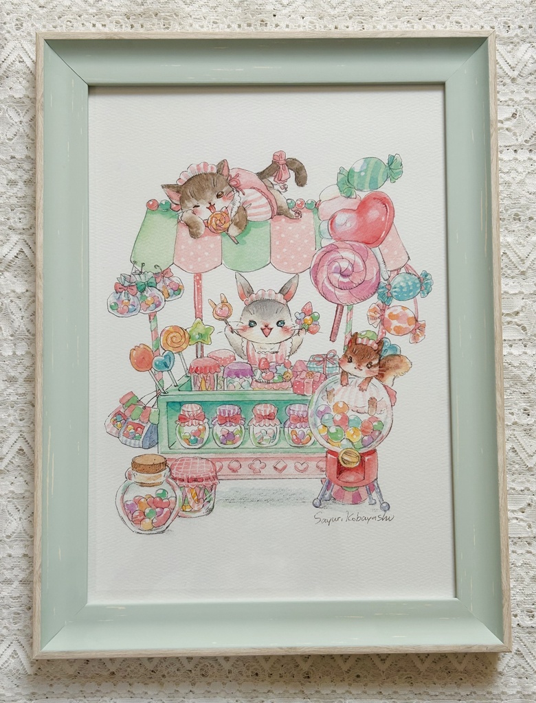 ポスター額装「candy shop」