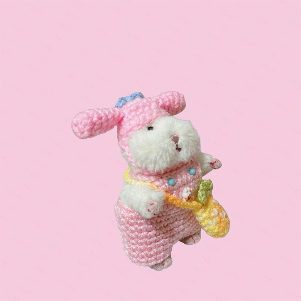 うさぎさんのおでかけ3点セット|帽子・サロペット・ポシェット はむにぎり