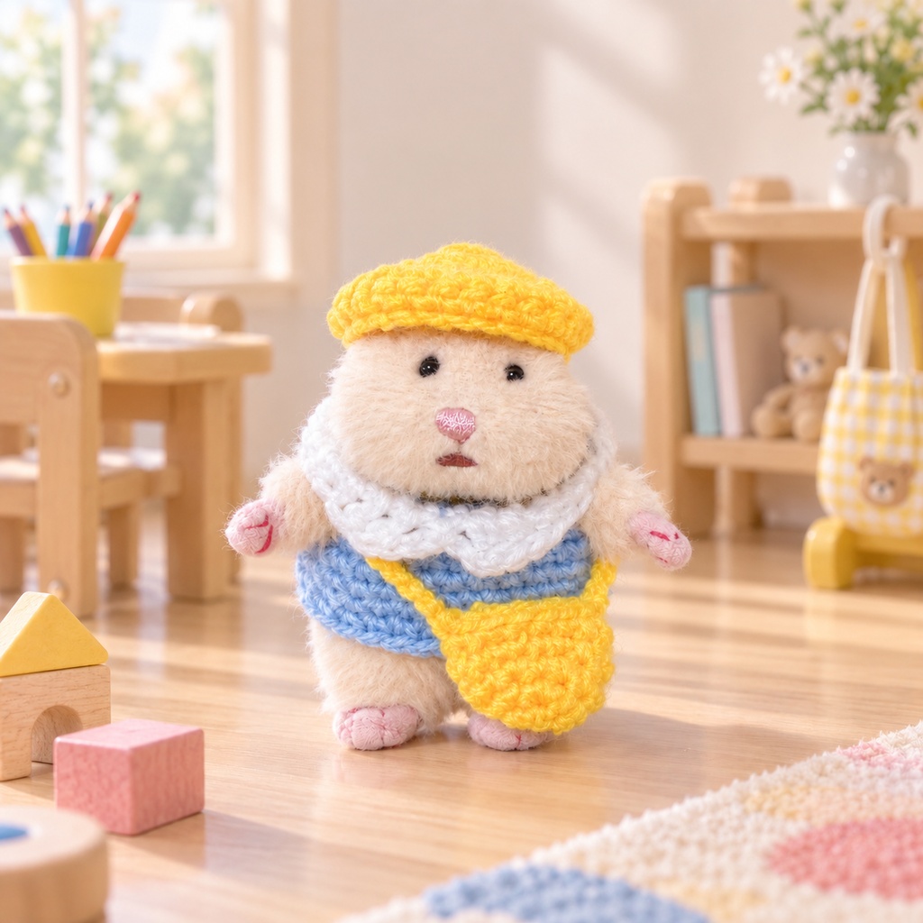 幼稚園のお着替えセット ブルー 3点 はむにぎり ぬい服